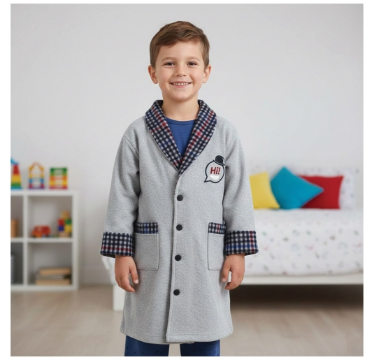 Winter dressing gown for boys - I14251GR - Primero