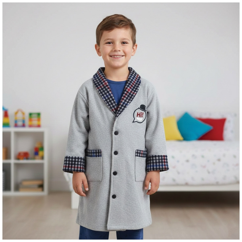 Winter dressing gown for boys - I14251GR - Primero