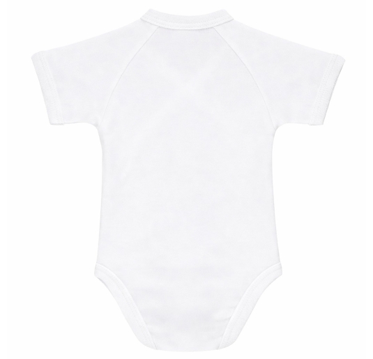 Body neonato cotone apertura laterale Ellepi bianco fronte 2