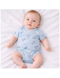 Side-Opening Bamboo Bodysuit - Cars C00804CL - Coccodè Firenze