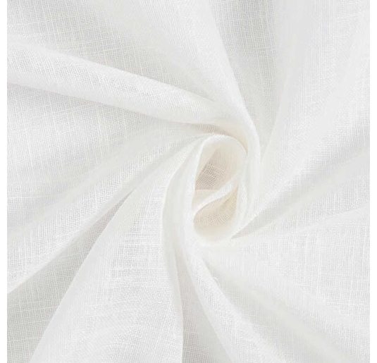 Pure white linen fabric Telene 70 cm for embroidery