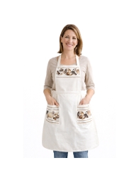 Kitchen apron with bib – Conchiglie – Corredo Italiano