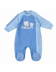 Pigiamone zip invernale per bimbo - B4442AZCL - Batuffolini