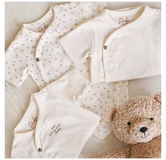 Set of 3 Organic Cotton Bodysuits Dirkje WN1242