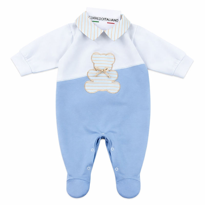 Baby boy cotton sleepsuit with...