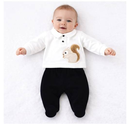 Velour Outfit with Squirrels – Teneri & Belli TS405 2