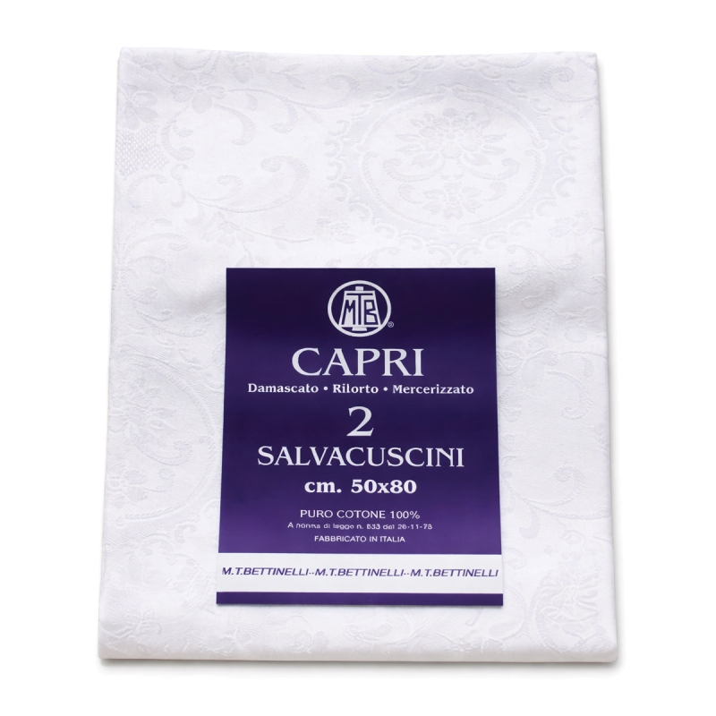 Set di 2 sottofedere in cotone damascato con chiusura Zip - Capri - Bettinelli