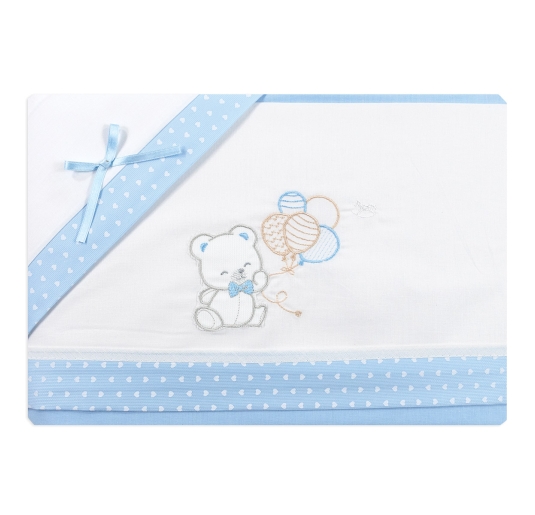 set lenzuola neonato ricamo orsetto made in italy 2