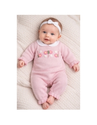 Baby girl cotton tricot romper - EB4410A - Stella