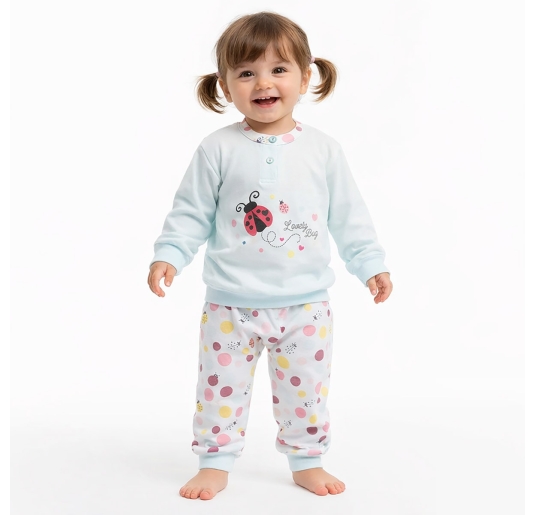Girls’ Lightweight Cotton Ladybug Pyjamas – P10003 – Gary