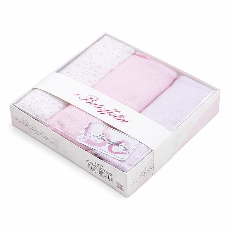 Set of 3 Patterned Muslin Squares – B316/7R – Batuffolini