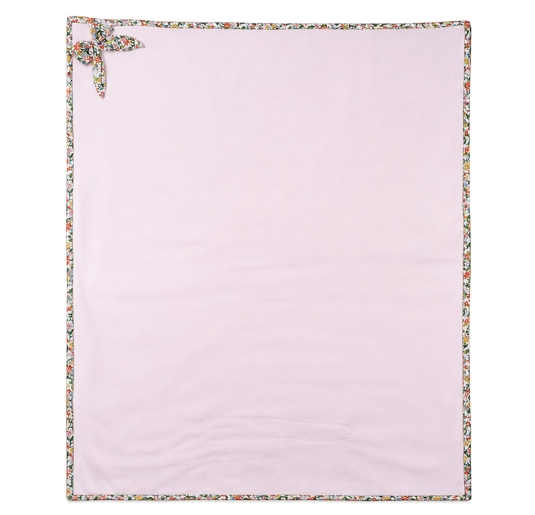 Copertina culletta e carrozzina in cotone jersey Coccode’ rosa Liberty Daisy
