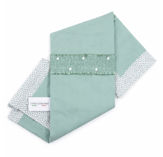 Copertina neonata cotone jersey ricamata Klaiadi per culla