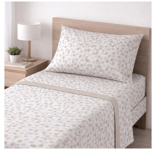 Cotton Single Bed Sheet Set – Anzio – Cotoneria Italiana
