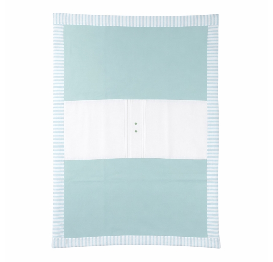 Copertina neonato cotone e lino Klaiadi con bordo rigato