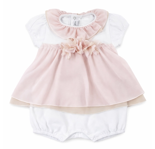 Cotton and chiffon romper by Teneri & Belli TP254 2