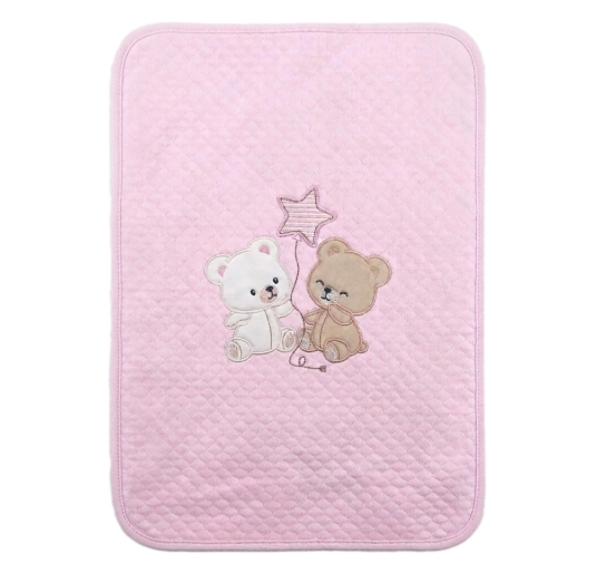 Cotton diamond-pattern crib blanket – Teddy Bears and...