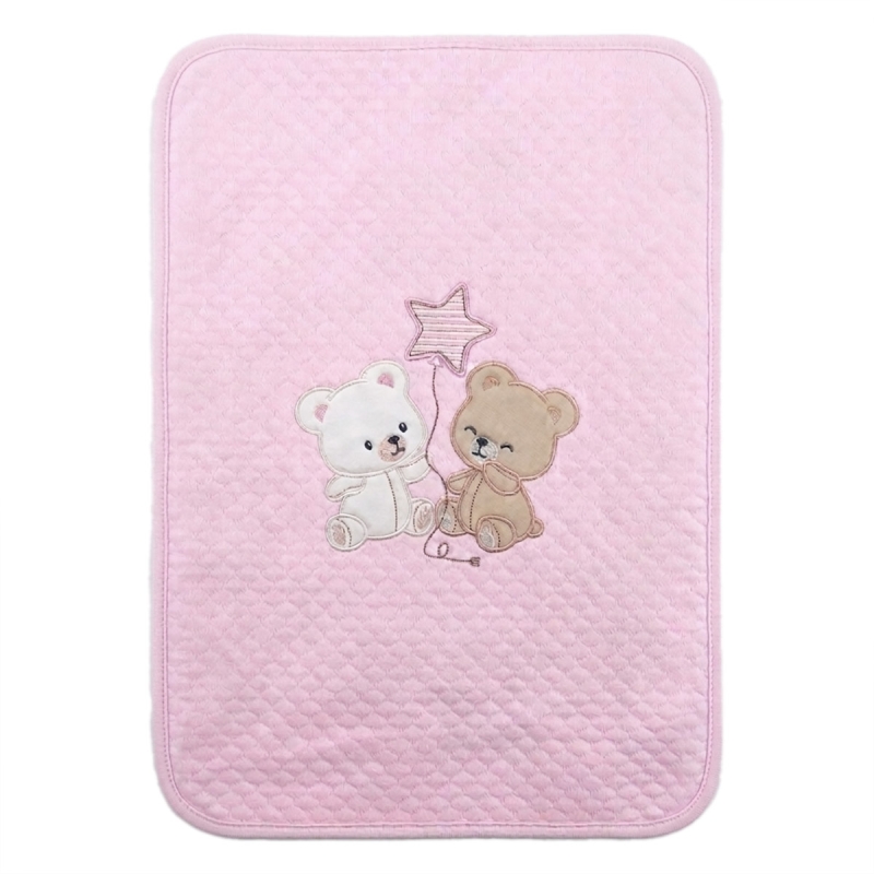 Cotton diamond-pattern crib blanket –...