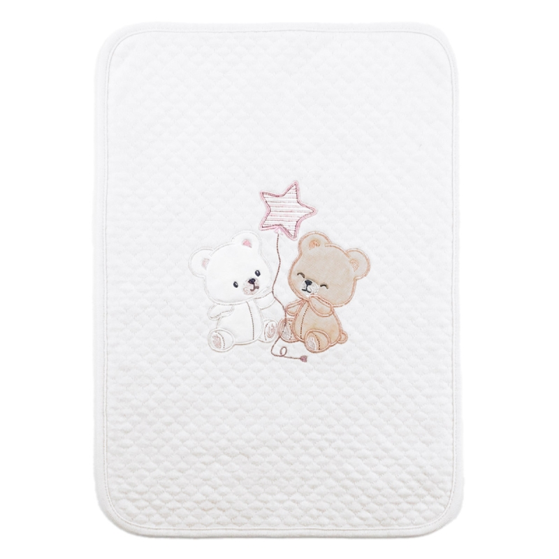 Cotton diamond-pattern crib blanket –...