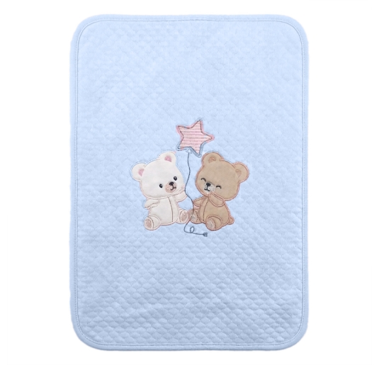 Cotton diamond-pattern crib blanket – Teddy Bears and... 2