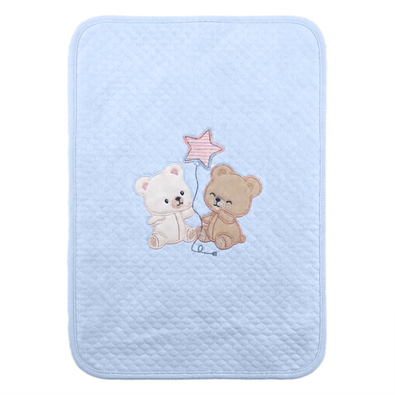 Cotton diamond-pattern crib blanket –...