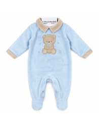 Baby boy bodysuits chenille with teddy bear - LJ3442AZ - Les Jolies