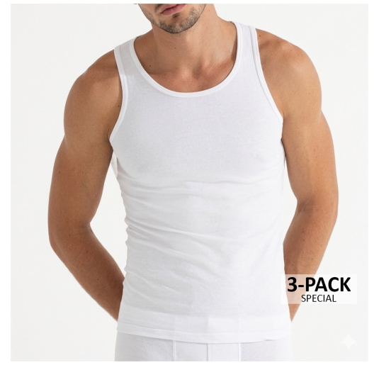 3-Pack Men's Wide-Strap Vests Filo di Scozia | Enrico Coveri