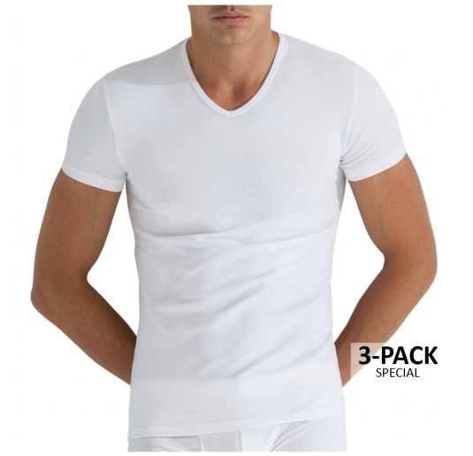 3-pack men's V-neck t-shirts Enrico Coveri Underwear in Filo di Scozia cotton
