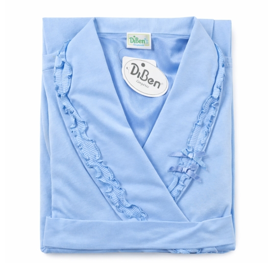 Pure cotton shawl-collar long-sleeve robe 2