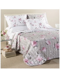 Bella Rosa double quilted cotton sateen bedspread by Caleffi