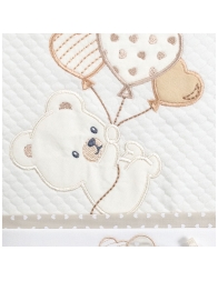 Embroidered crib and pram blanket set Mio Piccolo in cotton