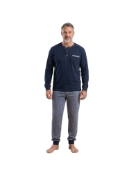 Pigiama serafino cotone lungo taglia maxi - 1453 - Bip Bip