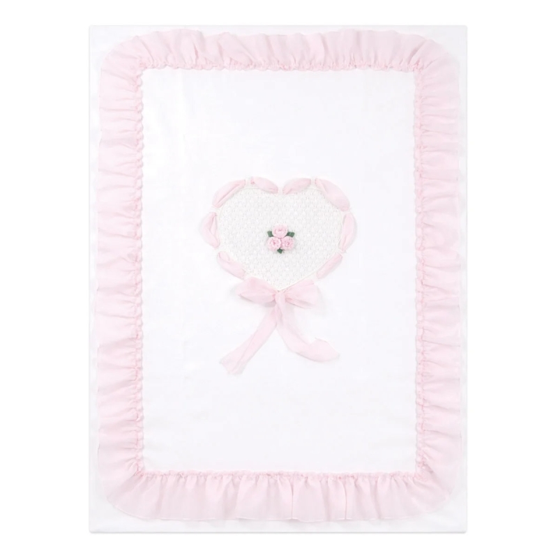Copertina neonata prima uscita in cotone e tulle