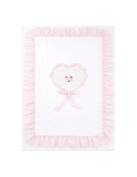 Copertina neonata prima uscita in cotone e tulle