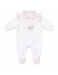 Baby girl first outfit layette set in cotton – Chiffon Roses COC452 – Teneri & Belli