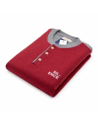 Detail men's warm cotton Punto Milano pajamas Bip Bip