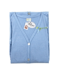 Vestaglia donna cotone abbottonata Rossana DiBen morbida e confortevole