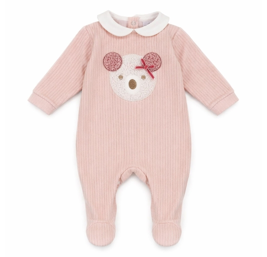 Chenille baby girl onesie - TU6340CPR - Le Chicche