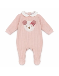Chenille baby girl onesie - TU6340CPR - Le Chicche