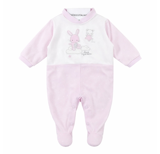 Tutina in cotone ricamata - BQ3388RR - Ellepi