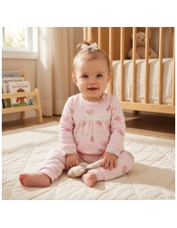 Baby Girl Interlock Pajama - J3309 - Baby Vip