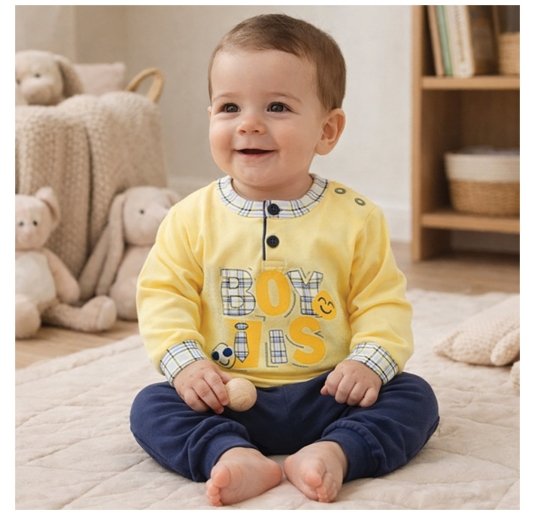 Baby boy cotton pyjamas - P10010 - Gary