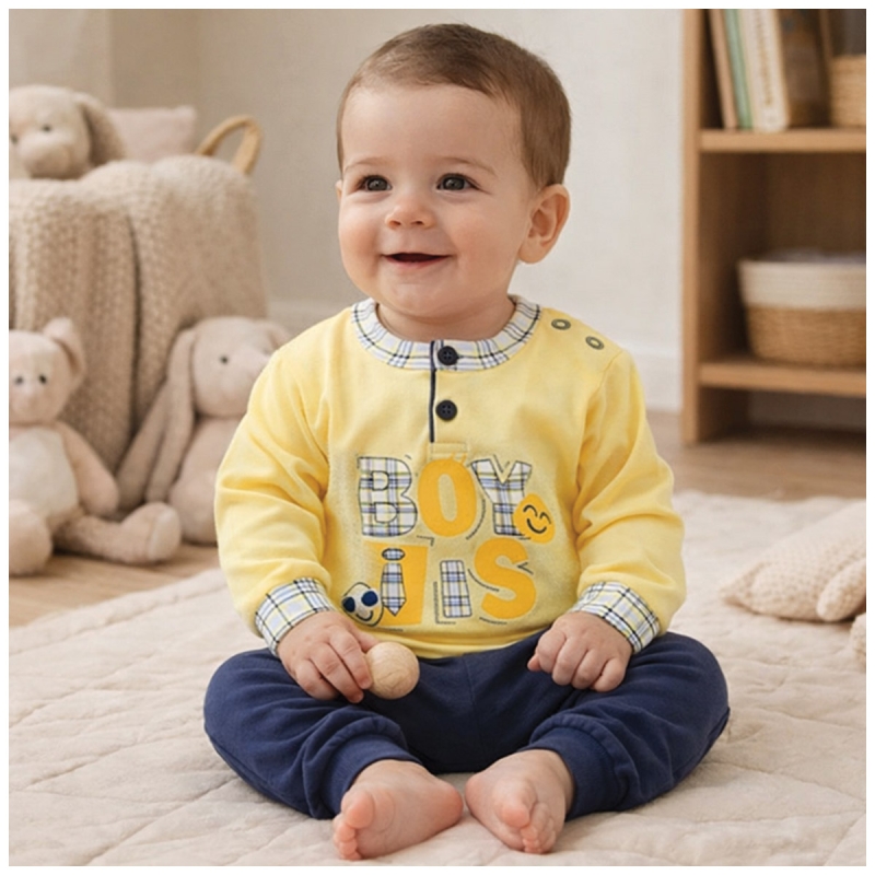 Pigiamino bimbo in fresco cotone - P10010 - Gary