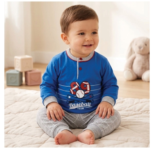 Pigiamino baby in fresco cotone - E13030 - Primero