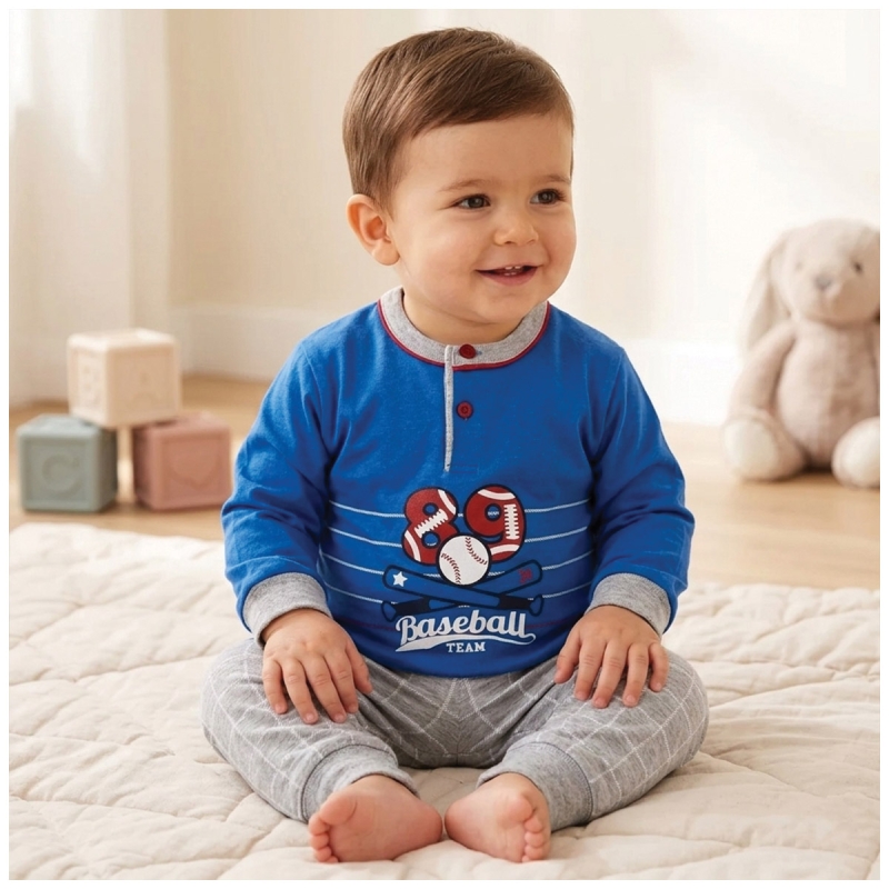 Pigiamino baby in fresco cotone - E13030 - Primero