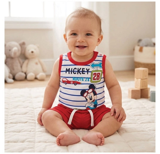 Disney Mickey Mouse baby cotton short pajamas summer set