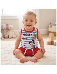 Disney Mickey Mouse baby cotton short pajamas summer set