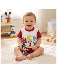 Pigiamino corto bimbo Disney cotone Topolino Pippo Paperino