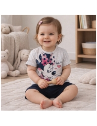 Disney Minnie baby girls cotton short pajamas summer set