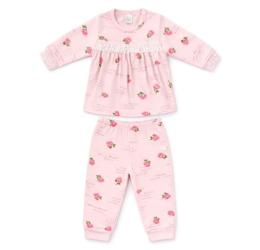 Baby Girl Interlock Pajama - J3309 - Baby Vip 2